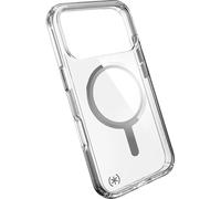 Speck Presidio Perfect Clear Coque de Protection Fine Compatible avec MagSafe pour iPhone 17 Pro, Transparent/argenté