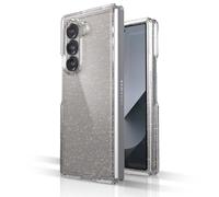 Speck Coque pour Samsung Galaxy Z Fold 6 - Anti-jaunissement - Coque Galaxy Fold 6 - Coque ZFold 6 avec lunette surélevée - Presidio Lux Transparent/Paillettes dorées