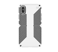 Speck Coque Protectrice Antidérapante pour iPhone X Housse Etui Anti Choc Durable Résistant pour Téléphone Portable Smartphone Apple - Presidio Grip - Noir/Blanc