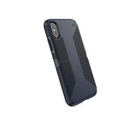 Speck Coque Protectrice Antidérapante pour iPhone XS Housse Etui Anti Choc Durable Résistant pour Téléphone Portable Smartphone Apple - Presidio Grip - Bleu/Noir