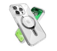 Speck Coque Transparente pour iPhone 15 Pro - ClickLock - Interlock antidérapant, conçue pour MagSafe, poignée de Protection Contre Les Chutes, résistante aux Rayures, Anti-jaunissement, Coque de