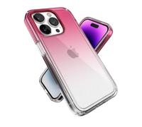Speck GemShell Coque Transparente Fine pour iPhone 14 Pro 6,1", Protection Contre Les Chutes, Compatible avec MagSafe, avec Double Couche résistante aux Rayures, Rose ombré (Ombre Digital Pink Fade)