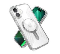 Speck GEMSHELL Grip + MS Coque pour iPhone 17 - Transparent/Transparent | Protection Fine | Protection Contre Les Chutes | Compatible avec MagSafe