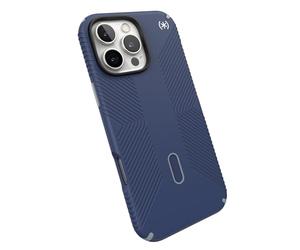 Speck Presidio 2 Grip Coque pour iPhone 16 Pro Max - MagSafe + ClickLock - Bleu côtier/Gris poussière