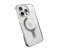Speck Presidio Coque Transparente pour iPhone 16 Pro et ClickLock - Coque Fine pour iPhone 16 Pro - iPhone 16 Pro - Transparent/chromé