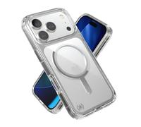 Speck Presidio Perfect Clear Coque de Protection Fine Compatible avec MagSafe pour iPhone 17 Pro, Transparent/argenté