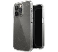 Speck Presidio Perfect Clear Glitter Coque rigide pour iPhone 14 Pro Coque arrière antichoc - Transparent / Or