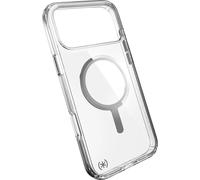 Speck Presidio Perfect Clear Coque de protection fine pour iPhone 17 Pro Max, compatible avec MagSafe, transparent/argenté