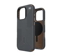 Speck Presidio2 Grip ClickLock & MagSafe - Coque iPhone 16 Pro (Gris anthracite / Bronze froid / Blanc)