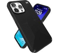 Speck Presidio2 Grip Coque pour iPhone 15 Pro Max - Protection Contre Les Chutes de 4,9 m, résistante aux Rayures, Double Couche - Conçue pour MagSafe - Noir/Gris Ardoise/Blanc