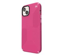 Speck Presidio2 Grip MagSafe - Coque antidérapante pour iPhone 14 Plus (Digitalpink / Blossompink / White)