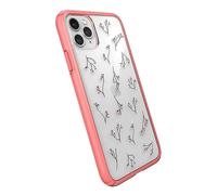 Speck Products Presidio Perfect-Clear + Print Coque pour iPhone 11 Pro Max Transparent/Fleurs de Prunier et Perroquet Rose