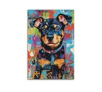 SPECLLY Poster de chien musclé de race mixte vintage esthétique sur toile pour salon 20 x 30 cm style sans cadre