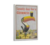 SPECLLY Poster Lovely Day for A Guinness vintage esthétique sur toile pour salon - 40 x 60 cm - Style cadre