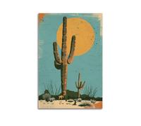SPECLLY Uncover The Timeless Majesty of The Saguaro Cactus Poster vintage esthétique sur toile pour salon 60 x 90 cm Style sans cadre