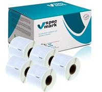 specmark Bobine d’étiquettes Compatible avec DYMO LW Compatible avec imprimantes d’étiquettes 450 400 330 320 310 4XL Duo Turbo Twin et Seiko SLP 99015 (54mm x 70mm) E 5 Rouleaux
