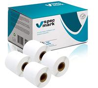 specmark Bobine d’étiquettes Compatible avec DYMO LW Compatible avec imprimantes d’étiquettes 450 400 330 320 310 4XL Duo Turbo Twin et Seiko SLP 99019 (59mm x 190mm) D 4 roulettes