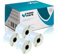 specmark Bobine d’étiquettes Compatible avec DYMO LW Compatible avec imprimantes d’étiquettes 450 400 330 320 310 4XL Duo Turbo Twin et Seiko SLP 11354 (57mm x 32mm) D 4 roulettes