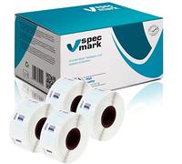 specmark Bobine d’étiquettes Compatible avec DYMO LW Compatible avec imprimantes d’étiquettes 450 400 330 320 310 4XL Duo Turbo Twin et Seiko SLP S0929120 (25mm x 25mm) D 4 roulettes