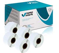 specmark Bobine d’étiquettes Compatible avec DYMO LW Compatible avec imprimantes d’étiquettes 450 400 330 320 310 4XL Duo Turbo Twin et Seiko SLP 99012 (36mm x 89mm) E 5 rouleaux