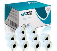 specmark Bobine d’étiquettes Compatible avec DYMO LW Compatible avec imprimantes d’étiquettes 450 400 330 320 310 4XL Duo Turbo Twin et Seiko SLP 11356 (41mm x 89mm) F 10 rouleaux