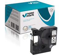 specmark Compatible avec DYMO D1 43613 S0720780 Ruban d'étiqueteuse 6 mm x 7 m Noir sur blanc Compatible avec DYMO D1 pour imprimante LM Label-Manager LP Label-Point LW Label-Writer DUO