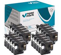 specmark Compatible avec DYMO D1 45010 S0720530 Ruban d'étiquetage 12 mm x 7 m set x 20 pièces Noir sur transparent