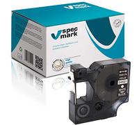 Specmark Compatible avec DYMO D1 45021 Ruban Encreur 12 mm x 7 m Blanc sur Noir (S0720610) pour Imprimante LM Manager LP Point LW Writer DUO