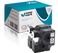 specmark Compatible avec DYMO D1 45803 S0720830 19 mm x 7 m Lot de 2 rubans Noir sur blanc Compatible avec DYMO D1 pour imprimante LM Label-Manager LP Label-Point LW Label-Writer DUO