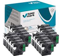 specmark Compatible avec DYMO D1 45809 S0720890 Lot de 20 rubans Noir sur vert 19 mm x 7 m Compatible avec DYMO D1 pour imprimante LM Label-Manager LP LW Label-Point LW Label-Writer DUO