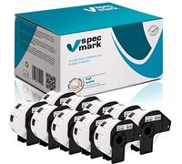 specmark Lot de 10 rouleaux d'étiquettes individuelles compatibles avec Brother DK-11221 23 mm x 23 mm 1000 étiquettes pour toutes les imprimantes d'étiquettes QL-570 QL-700 QL-800