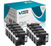 specmark Lot de 10 rubans encreurs compatibles avec DYMO D1 53713-24 mm x 7 m - Noir sur blanc - Compatibles avec DYMO D1 pour imprimantes LM Label-Manager LP Label-Point LW Label-Writer DUO