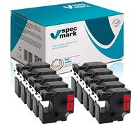 specmark Lot de 10 rubans encreurs compatibles avec DYMO D1 53717-24 mm x 7 m - Noir sur rouge - Compatible avec DYMO D1 pour imprimante LM Label-Manager LP Label-Point LW Label-Writer DUO