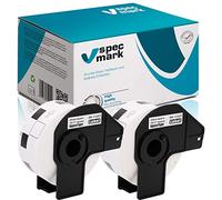 specmark Lot de 2 rouleaux d'étiquettes individuelles compatibles avec Brother DK-11221 23 mm x 23 mm 1000 étiquettes pour toutes les imprimantes d'étiquettes QL-570 QL-700 QL-800