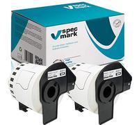 specmark Lot de 2 rouleaux d'étiquettes individuelles compatibles avec Brother DK-22113 étiquettes 62 mm x 15,24 m pour toutes les imprimantes d'étiquettes QL-570 QL-700 QL-800