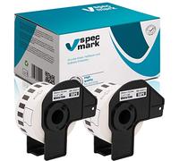 specmark Lot de 2 rouleaux d'étiquettes individuelles compatibles avec Brother DK-22211 29 mm x 15,24 m pour toutes les imprimantes d'étiquettes QL-570 QL-700 QL-800