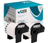 specmark Lot de 2 rouleaux d'étiquettes individuelles compatibles avec Brother DK-22212 62 mm x 15,24 m pour toutes les imprimantes d'étiquettes QL-570 QL-700 QL-800