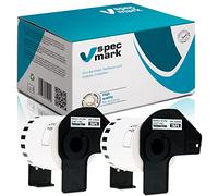 specmark Lot de 2 rouleaux d'étiquettes individuelles compatibles avec Brother DK-22606 62 mm x 15,24 m pour toutes les imprimantes d'étiquettes QL-570 QL-700 QL-800