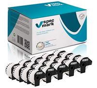 specmark Lot de 20 rouleaux d'étiquettes individuelles compatibles avec Brother DK-22210 29 mm x 30,48 m pour toutes les imprimantes d'étiquettes QL-570 QL-700 QL-800