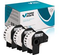 specmark Lot de 3 rouleaux d'étiquettes individuelles compatibles avec Brother DK-22211 29 mm x 15,24 m pour toutes les imprimantes d'étiquettes QL-570 QL-700 QL-800