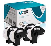 specmark Lot de 4 rouleaux d'étiquettes individuelles compatibles avec Brother DK-11204 17 mm x 54 mm 400 étiquettes pour toutes les imprimantes d'étiquettes QL-570 QL-700 QL-800