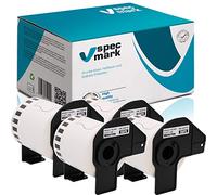 specmark Lot de 4 rouleaux d'étiquettes individuelles compatibles avec Brother DK-22212 62 mm x 15,24 m pour toutes les imprimantes d'étiquettes QL-570 QL-700 QL-800