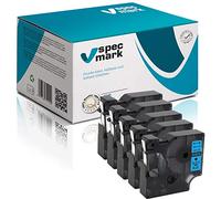 specmark Lot de 5 rubans encreurs compatibles avec DYMO D1 43616 S0720790-6 mm x 7 m - Noir sur bleu - Compatible avec DYMO D1 pour imprimante LM Label-Manager LP LW Label-Point Label-Writer DUO