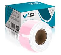 specmark Rouleau d'étiquettes compatible avec DYMO S0722370 28mm x 89mm 130 pièce Compatible avec toutes les imprimantes d'étiquettes LabelWriter 450, 4XL, Seiko-SLP, Étiquette rose, écriture noire