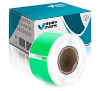 specmark Rouleau d'étiquettes compatible avec DYMO S0722370 28mm x 89mm 130 pièce Compatible avec toutes les imprimantes d'étiquettes LabelWriter 450, 4XL, Seiko-SLP, Étiquette verte, écriture noire