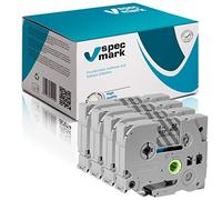 specmark Ruban TZe-111 6mm x 8m Satz x 4 St. Ruban noir sur transparent compatible avec toutes les imprimantes Brother PT P-touch AZe-111 EZe-111 TZ-111 TZ2-111
