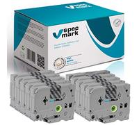 specmark Ruban TZe-131 12mm x 8m Satz x 10 St. Ruban noir sur transparent compatible avec toutes les imprimantes Brother PT P-touch AZe-131 EZe-131 TZ-131 TZ2-131