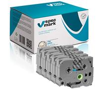 specmark Ruban TZe-145 18mm x 8m Ruban blanc sur transparent compatible avec l'imprimante Brother PT P-touch AZe-145 EZe-145 TZ-145 TZ2-151