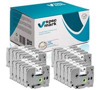 specmark Ruban TZe-211 6mm x 8m Satz x 20 St. Ruban noir sur blanc compatible avec toutes les imprimantes Brother PT P-touch AZe-211 EZe-211 TZ-211 TZ2-211