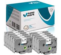 specmark Ruban TZe-221 9mm x 8m Satz x 10 St. Ruban noir sur blanc compatible avec toutes les imprimantes Brother PT P-touch AZe-221 EZe-221 TZ-221 TZ2-221